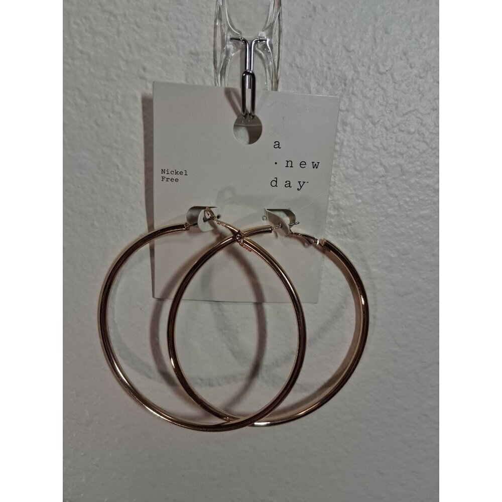 NWT A New Day Hoop Earring Set Gold Nickel Free